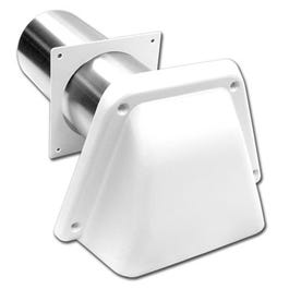 Dryer Vent Hood With Tail Piece, Removable Screen & Sleeve, White, 3-In. - Edwardsville, IL - Alton, IL - Breese, IL - St. Peters True Value Dryer Vent Hood With Tail Piece, Removable Screen & Sleeve, White, 3-In. - Edwardsville, IL - Alton, IL - Breese, IL - St. Peters True Value