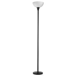 Torchiere Floor Lamp, Black, 71-In.