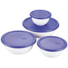 Sterilite Covered Plastic Bowl Set (8-Piece)