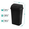 Sterilite 1089 – 13 Gal. Swing Top Wastebasket