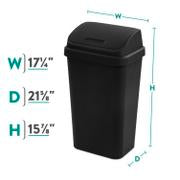 Sterilite 1089 – 13 Gal. Swing Top Wastebasket