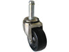 Shepherd Hardware 2-Inch Stem Caster Soft Rubber Wheel 7/16-Inch x 1-7/8-Inch Stem 80-lb Load Capacity