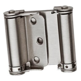 Double-Acting Spring Hinge, Nickel, 3-In.