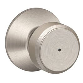 Bowery Privacy Door Knob Handleset, Satin Nickel