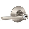 Latitude Keyed Entry Lever Handleset, Satin Nickel