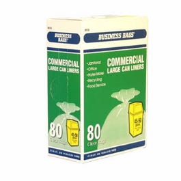 Institutional Trash Bags, Clear, 45-Gal., 80-Ct.